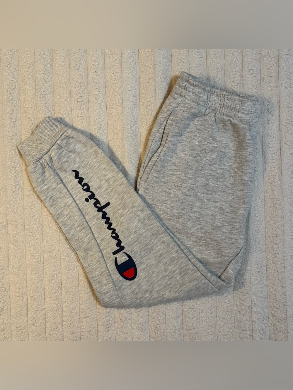 Light Gray Youth M Champion Logo Sweatpants